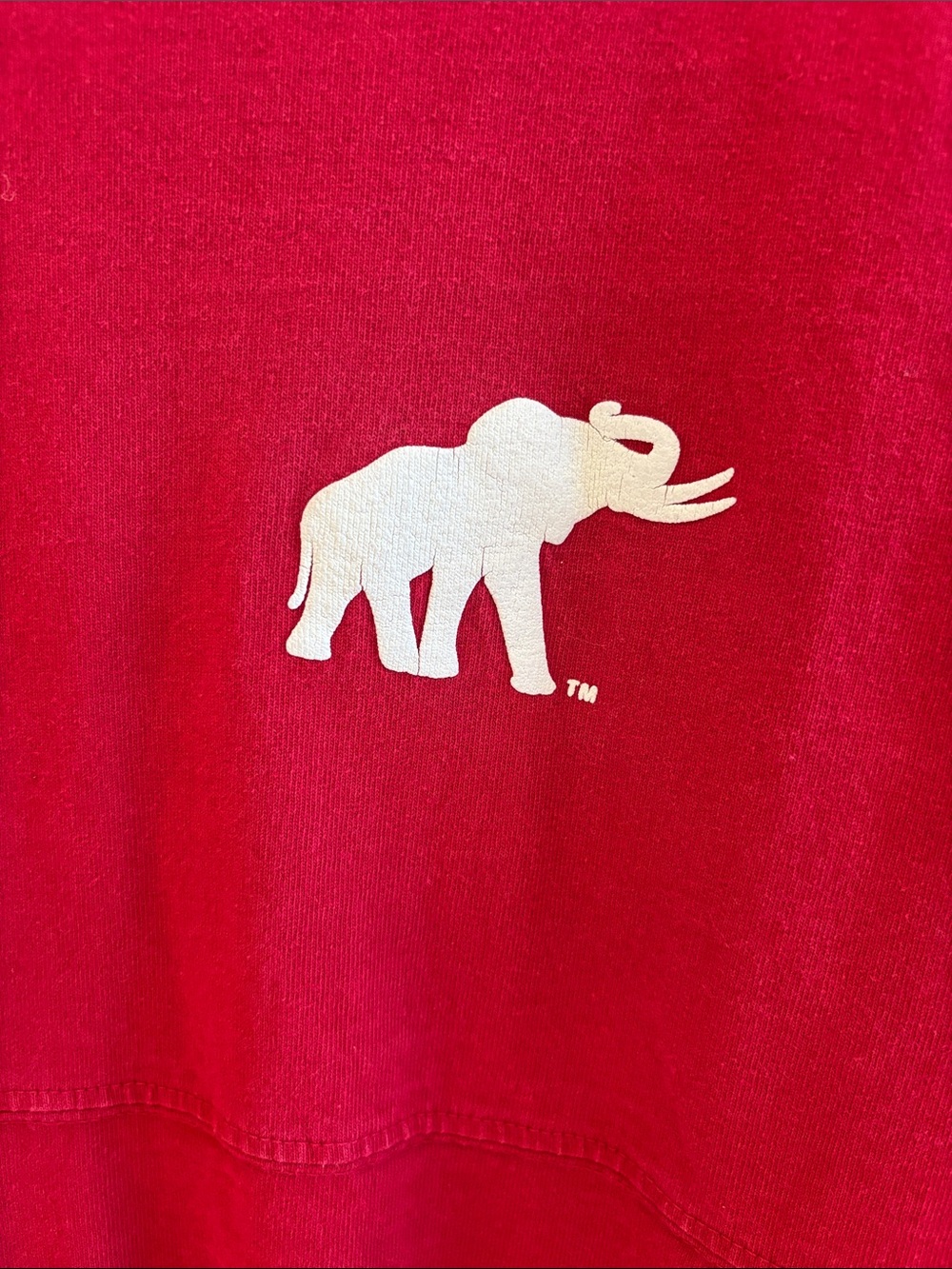 Alabama Spirit Jersey Red Long Sleeve Elephant Logo Roll Tide Shirt - Picture 2 of 7